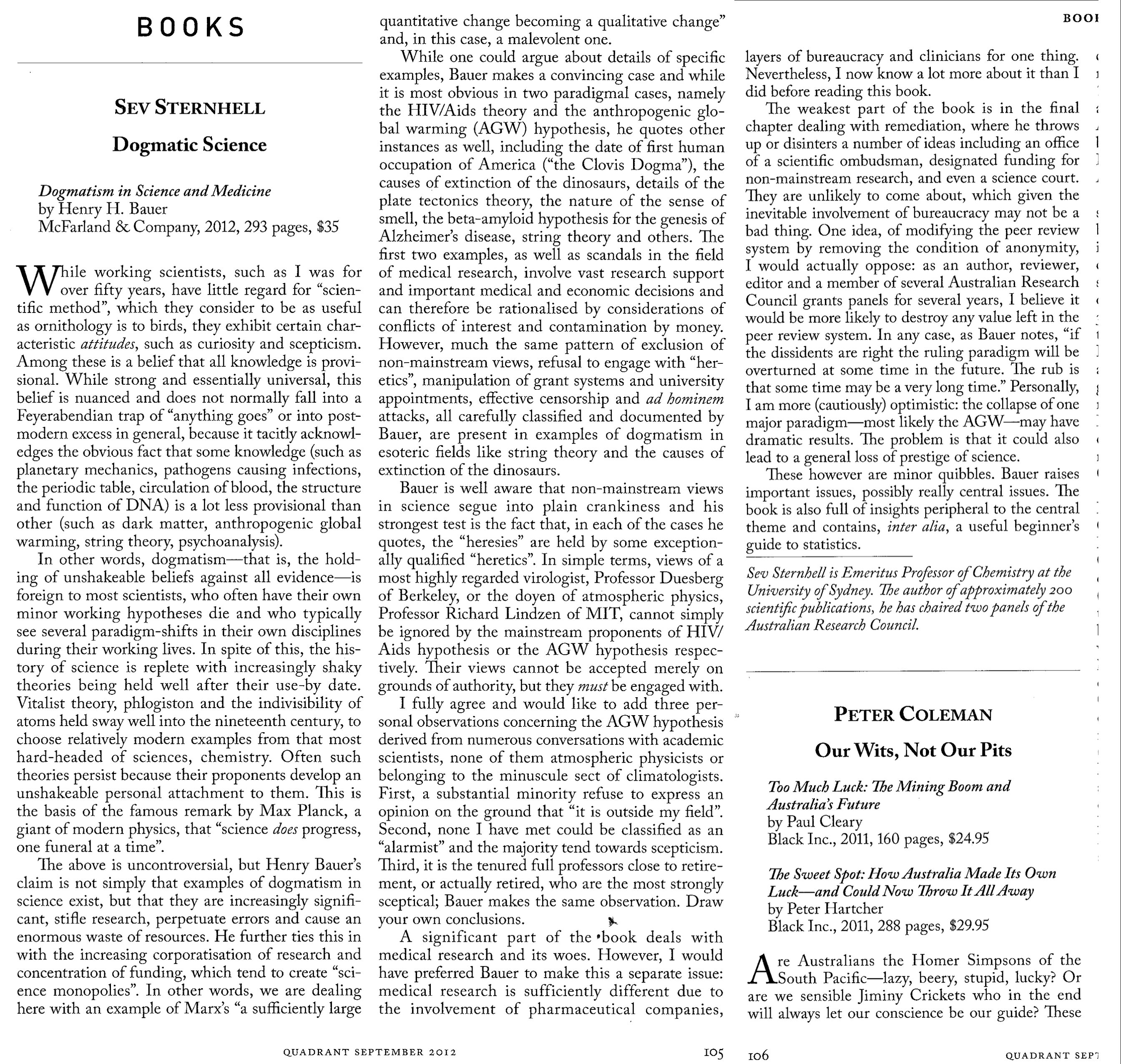 Example of a book review paper